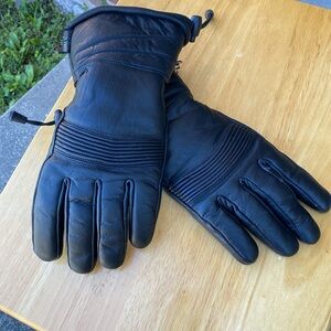 Black  Men's Motorcycle Gloves Insulated Snowboarding Winter